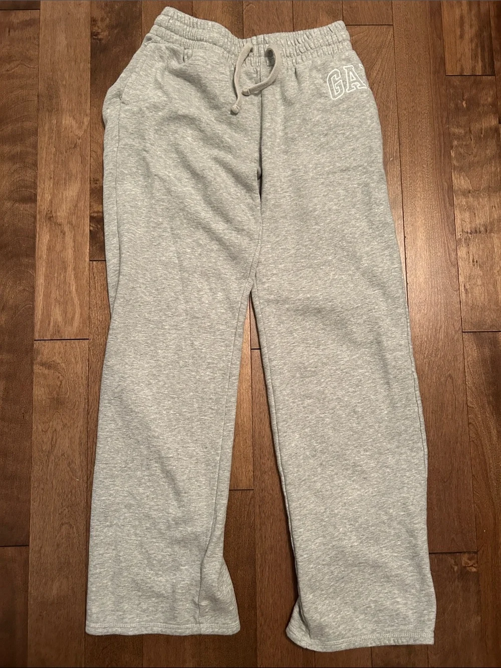 GAP Light Gray Kids Fleece Joggers with Drawstring